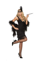 Elegant Moments Womens Plus Size Classic 1920's Gatsby Flapper Halloween Roleplay Costume 1x2x Black