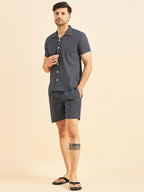 Sweet Dreams Men Prined Front Open Cords Set