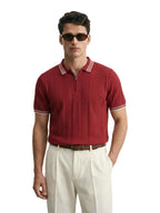 The Indian Garage Co Mens Slim Fit Textured Half Sleeves Polo T-Shirt