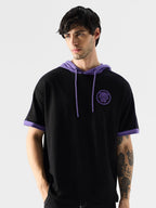 The Souled Store Black Panther: Wakanda Forever Men and Boys Graphic Print Short Sleeve Pull On Oversized Fit Hooded T-Shirts Ho