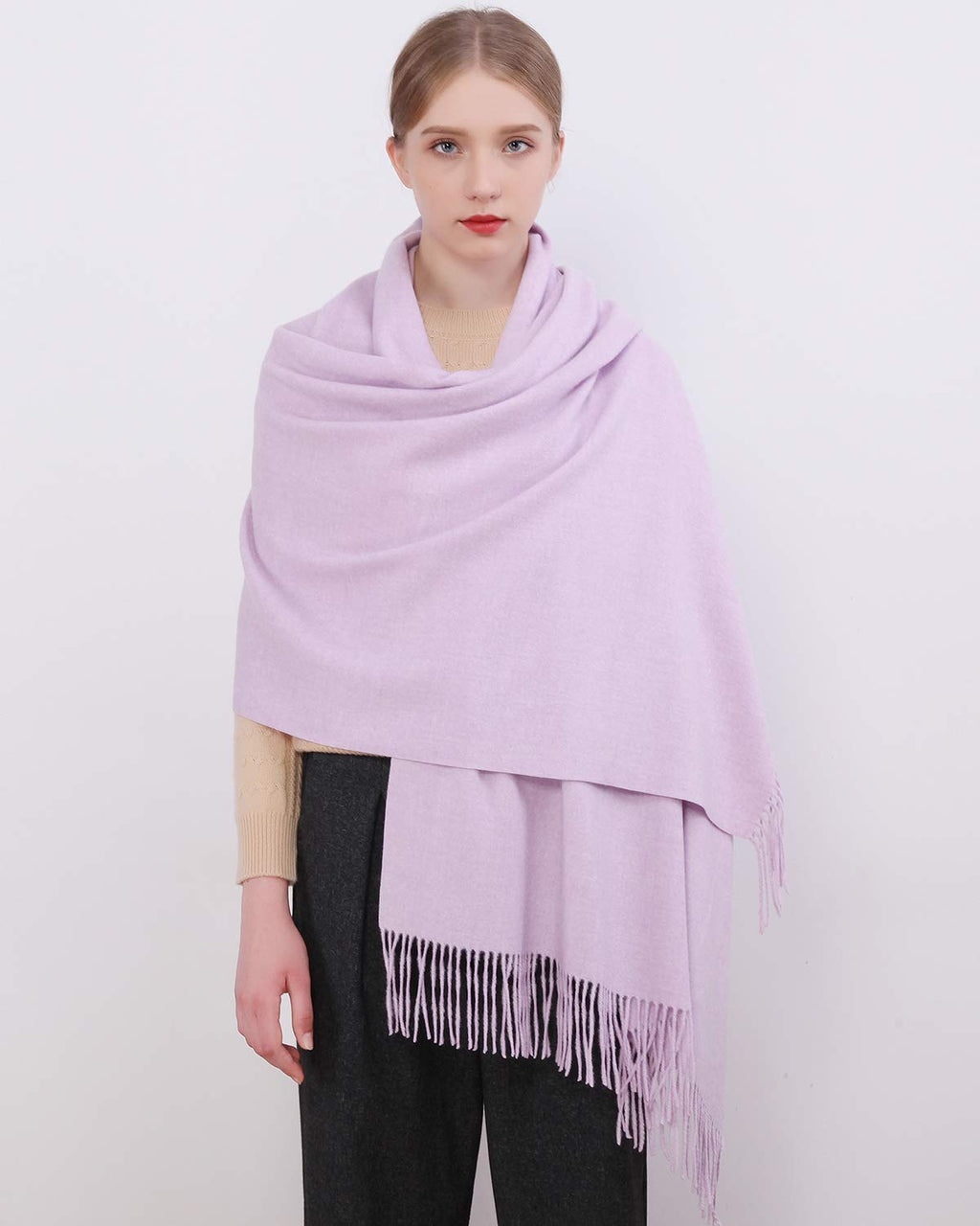RIIQIICHY Winter Scarf for Women Lavender Pashmina Shawls Wraps for Evening Dresses Large Warm Soft Scarves