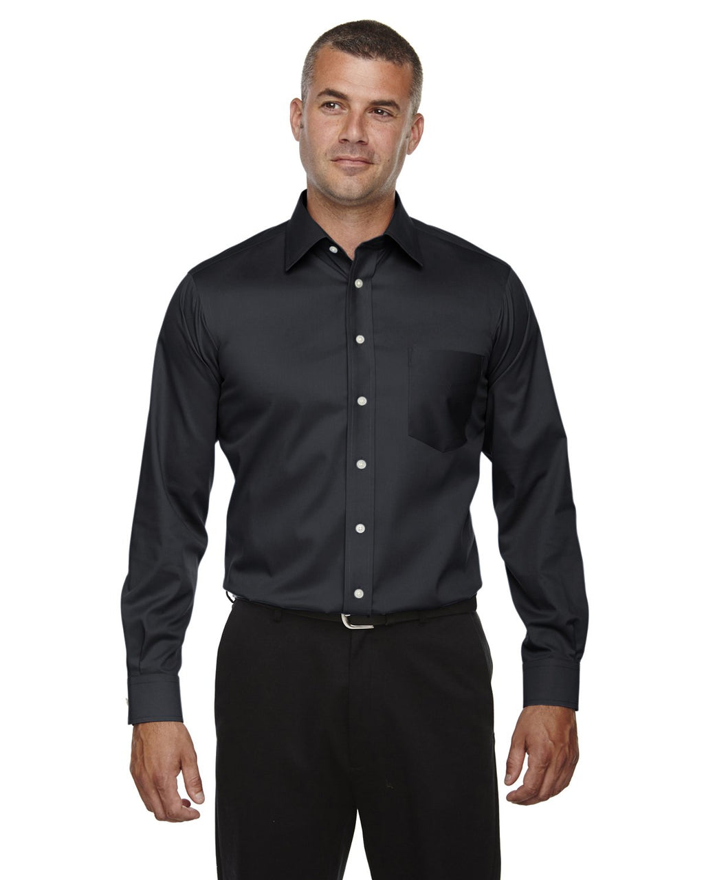 Mens Tall crown Woven collectionSolid Stretch Twill - BLAcK - XLT(D0102H764Q2)