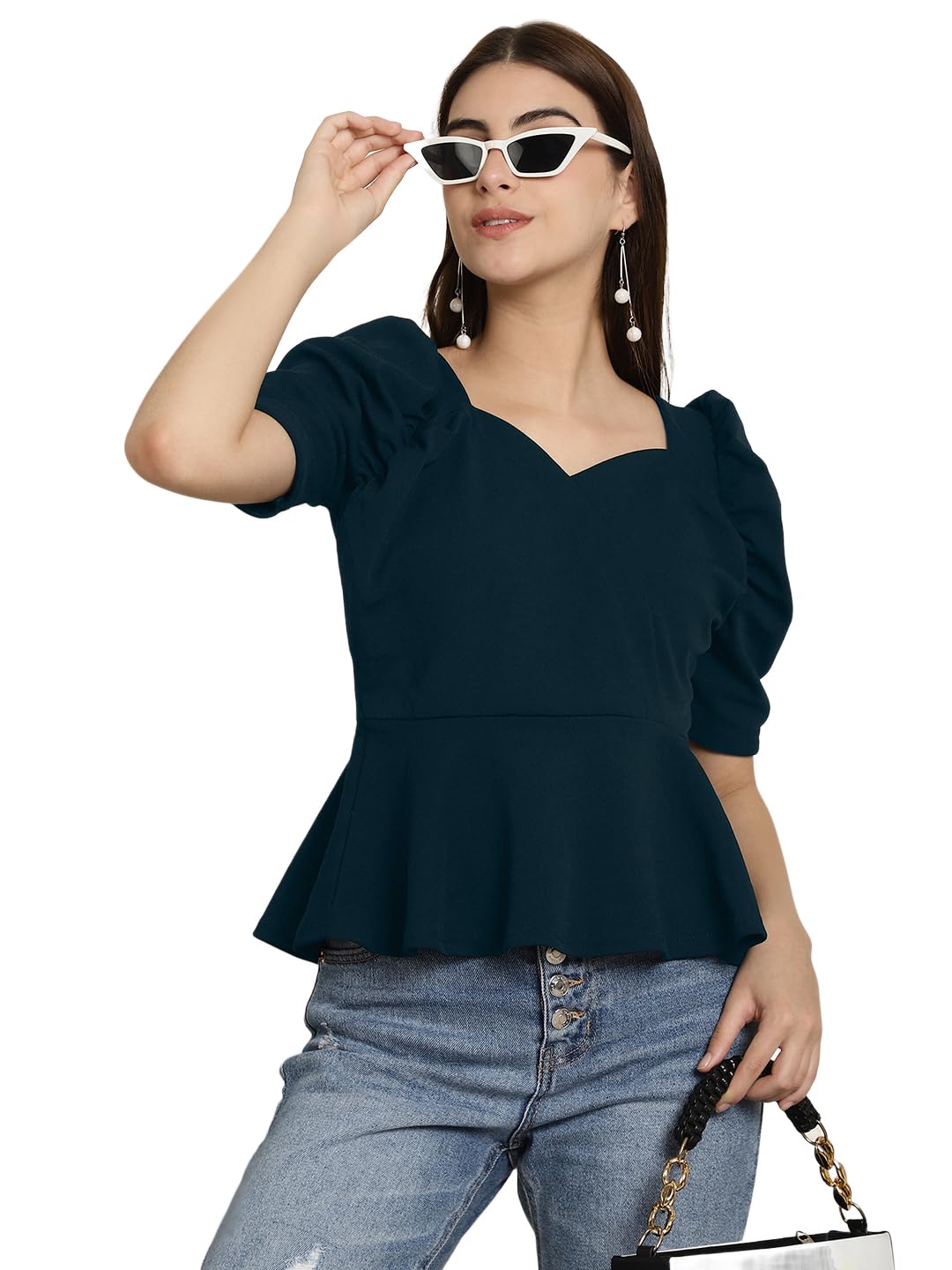 Tee Projekt Solid Stylish Casual Slim Fit Top & Tunic for Women & Girls|| Trendy Western Tops for Women