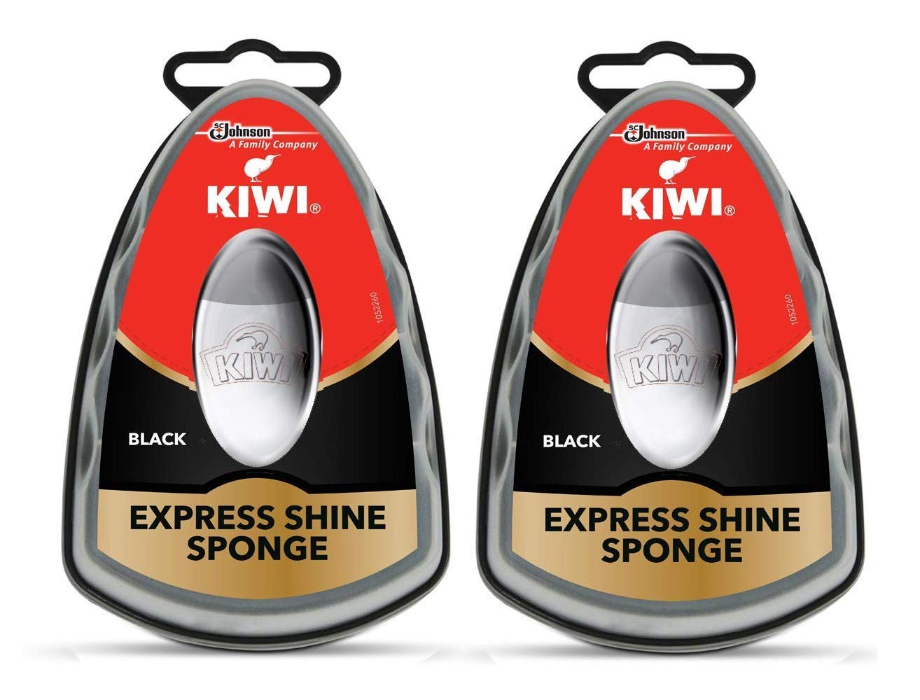 Kiwi Express Shoe Shine Sponge, 0.2 fl oz, Black (Pack Of 2)