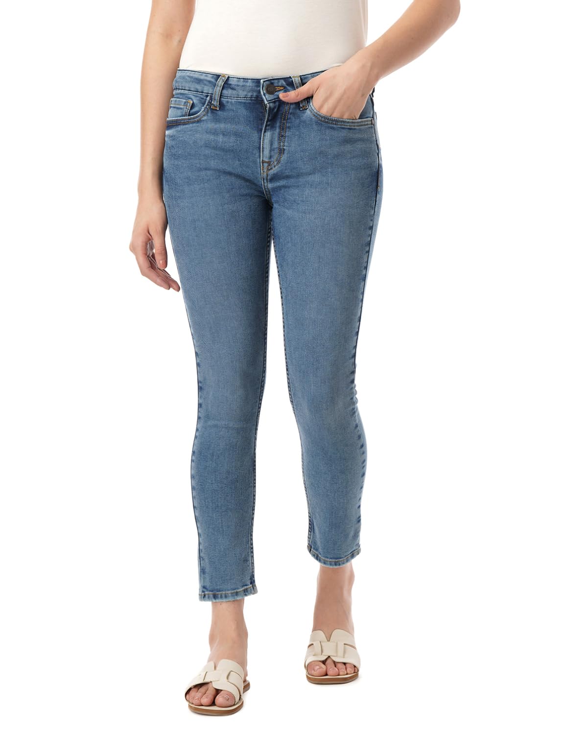 INKD Womens Stretchable Zero-Gape Super Skinny Jeans