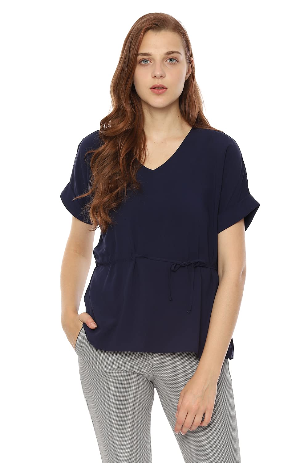 Allen Solly Women Regular Fit Solid Casual Half Sleeve Short Sleeve Shirt