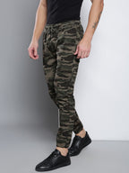 Dennis Lingo Camouflage Print Cotton Mens Casual Drawstring Joggers, Straight Fit, Mid Rise, Ankle Length Athletic Track Pants,