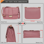 ADISA women girls party crossbody sling bag with gold chain