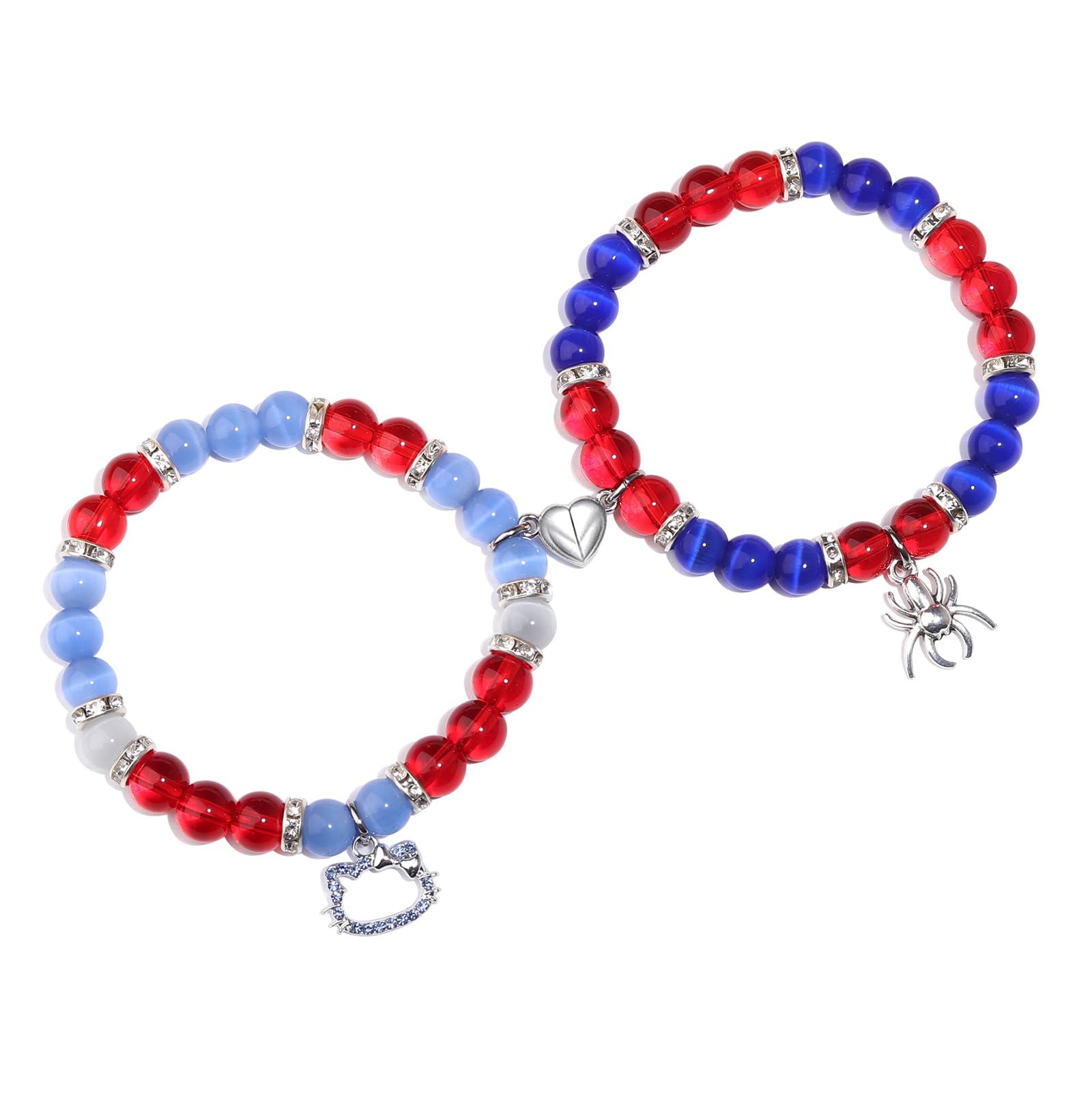 Miss Pink Matching Bracelets for Couples Best Friend, Kitty Spider Couples Bracelets Bff Friendship Matching Bracelet Jewelry Ch