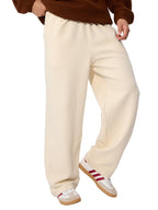 The Souled Store Solids: Off White Mens and Boys Korean Fit Cotton Blend Solid Korean Joggers