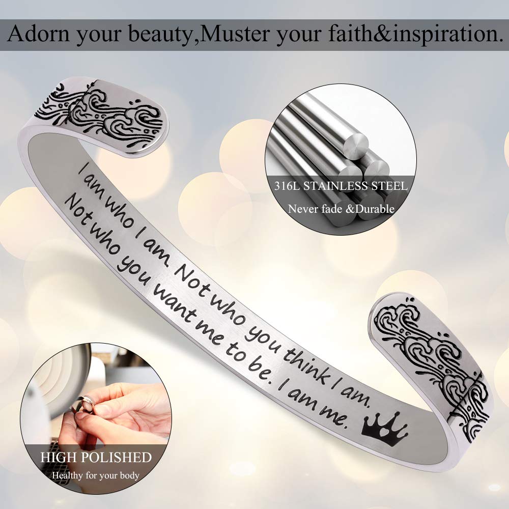 Btysun Bracelets for Women Gifts Christmas Inspirational Cuff Bracelets for Women Wide Bracelet Bangle Personlized Gifts for Her