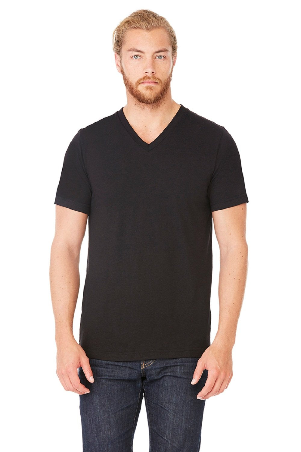 Unisex Triblend V-Neck T-Shirt - BLUE TRIBLEND - S(D0102H7W7RP)