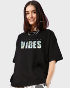 Bewakoof Womens Typography Oversized Fit Half Sleeve Round Neck Cotton T-Shirt
