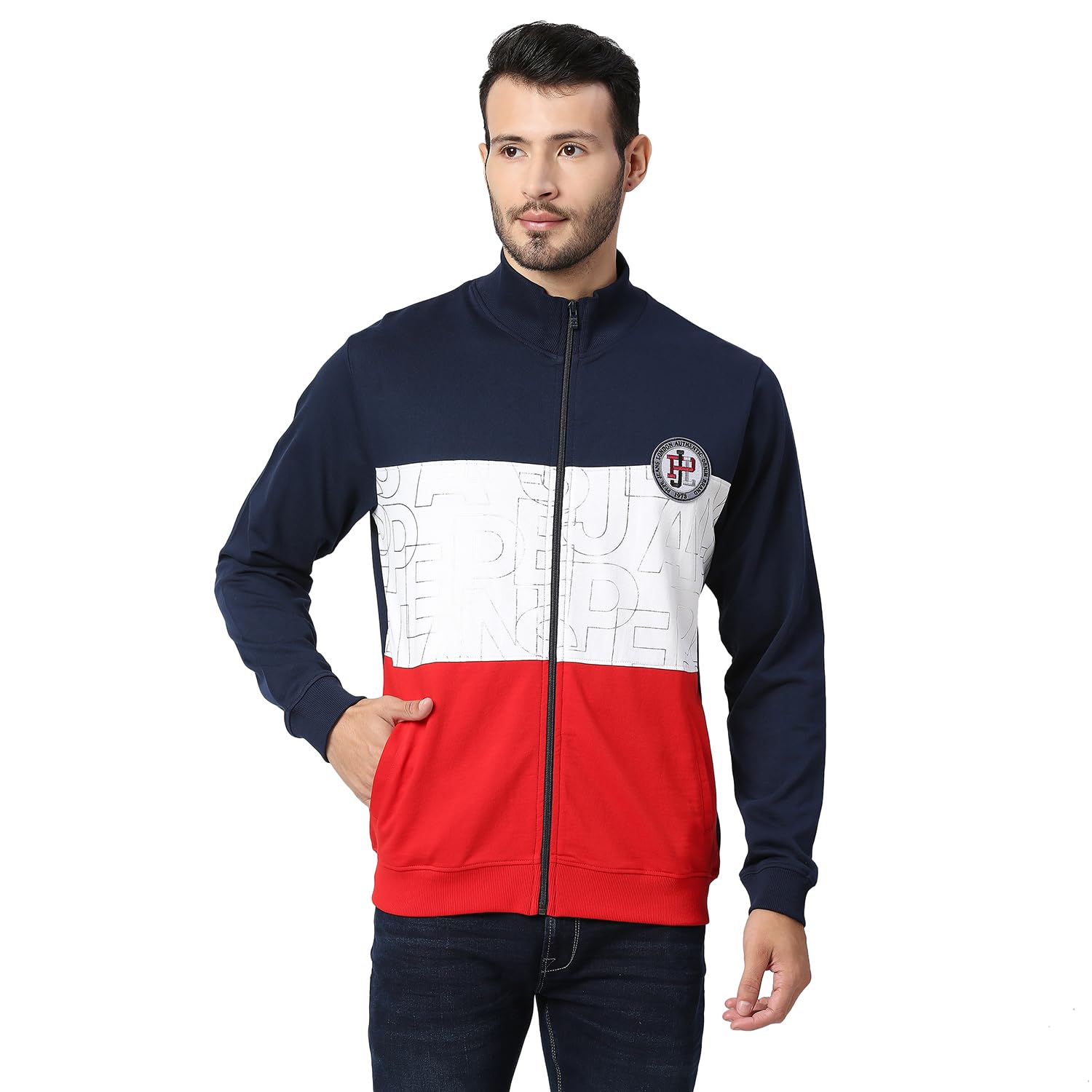 Pepe Jeans MenS Regular Fit High Neck Sweatshirt Navy
