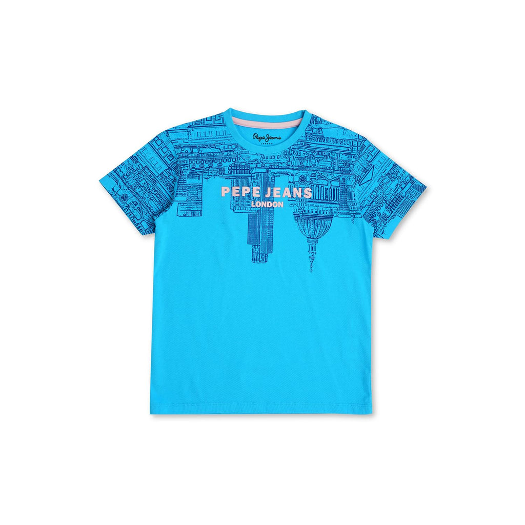 Pepe Jeans BoyS Regular Fit T-Shirt (Pb503886_French Blue