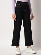 Kotty Womens Cotton Lycra Blend Straight Fit High Rise Jeans