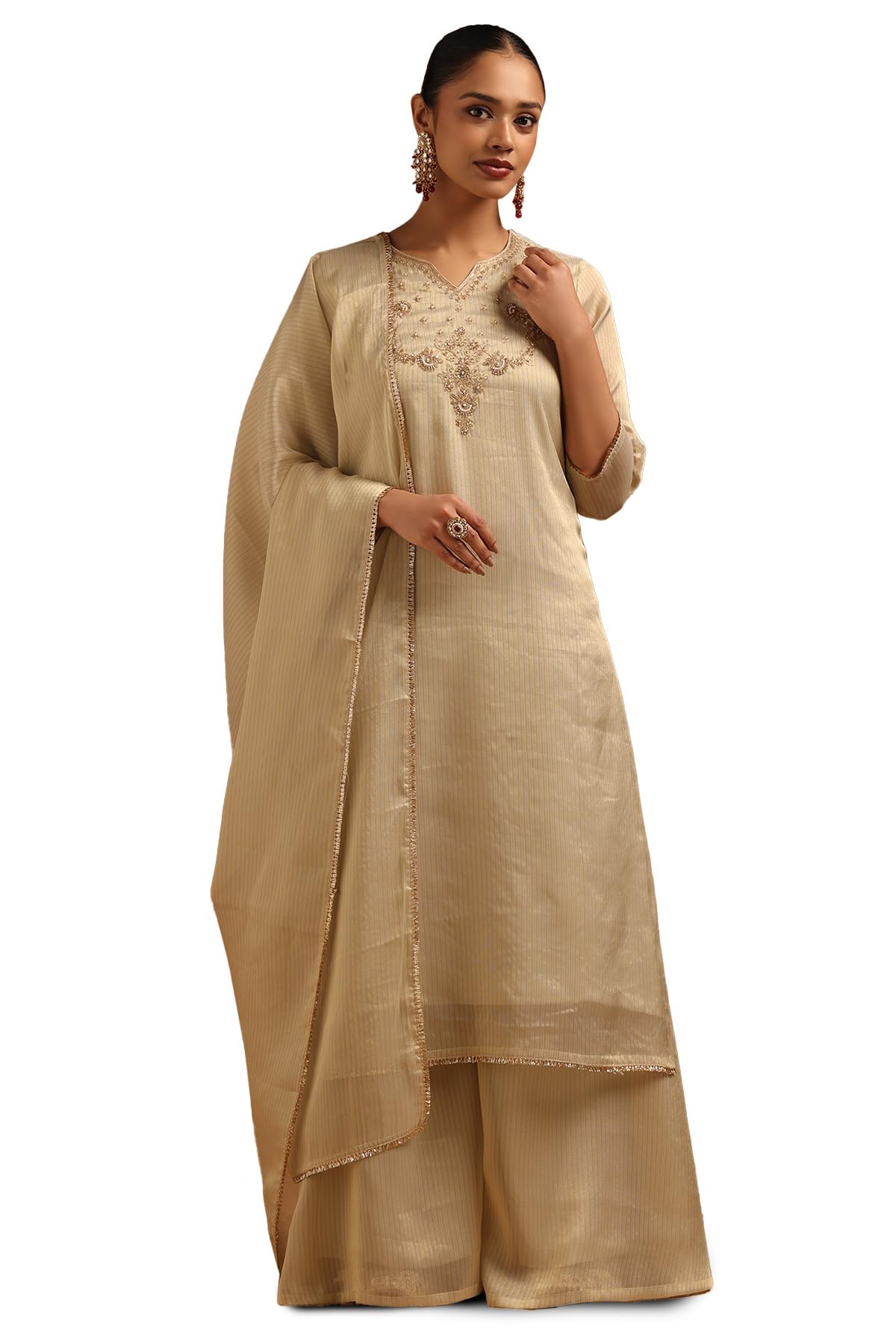 Soch Women Tissue Sequins Salwar Suit Set
