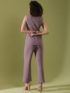 Selvia WomenS Co-Ords Set|Sleeveless Lycra V-Neck Co-Ords Set|Top & Trouser Co-Ords Set|2 Piece Co-Ord Set|Coat-Pant Set|Formal