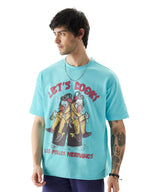 The Souled Store Official Breaking Bad: Lets Cook Oversized T-Shirts Blue