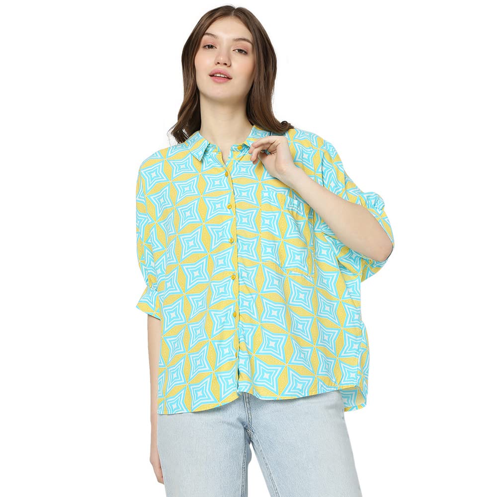 Vero Moda Straight Fit Shirt (299149101_Lemon Chrome_Xl)