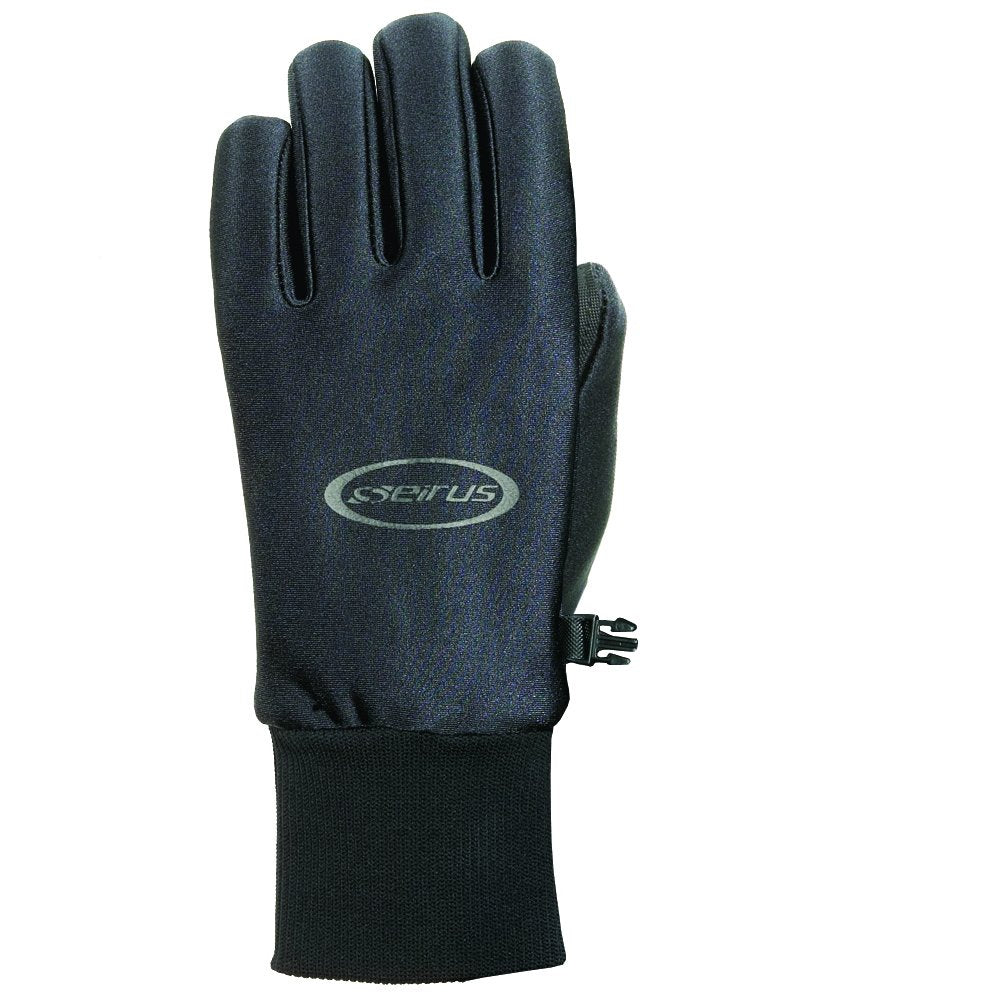 Seirus Innovations Men's All Weather Polartec Gloves Snug Form Fit Design, Black, Medium
