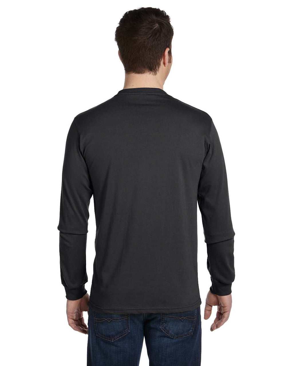 Mens 55 oz 100% Organic cotton classic Long-Sleeve T-Shirt - BLAcK - S(D0102H7ZgT2)