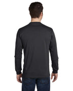 Mens 55 oz 100% Organic cotton classic Long-Sleeve T-Shirt - BLAcK - S(D0102H7ZgU8)