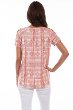 LATTICE SLEEVE TIE FRONT TOP