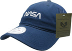 NASA Relaxed Trucker Caps, Worm, Navy