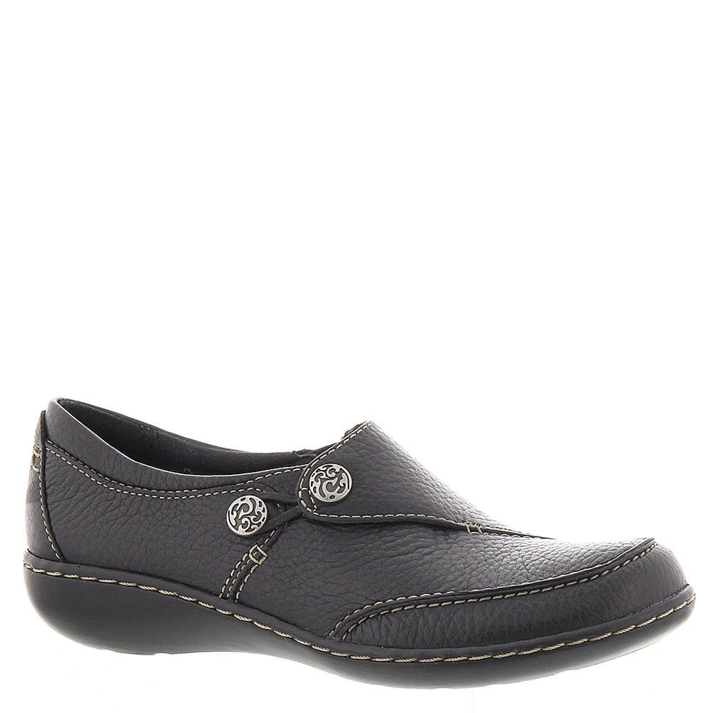 Clarks womens Ashland Lane Q Slip On Loafer, Black, 11 Narrow US