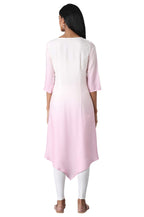 W For Woman Bubblegum Pink Asymmetric Kurta