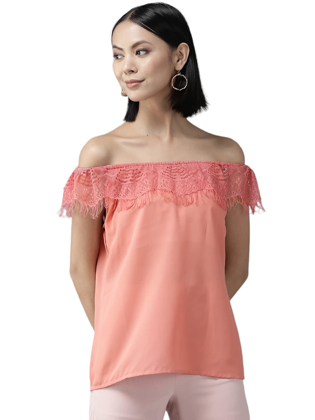 Aarika Womens Regular Fit Shirt (TP-W-M-12093_Pink XS)