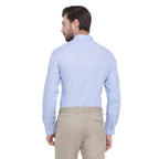 Turtle Men Cotton Slim Fit Formal Shirts Sky Blue