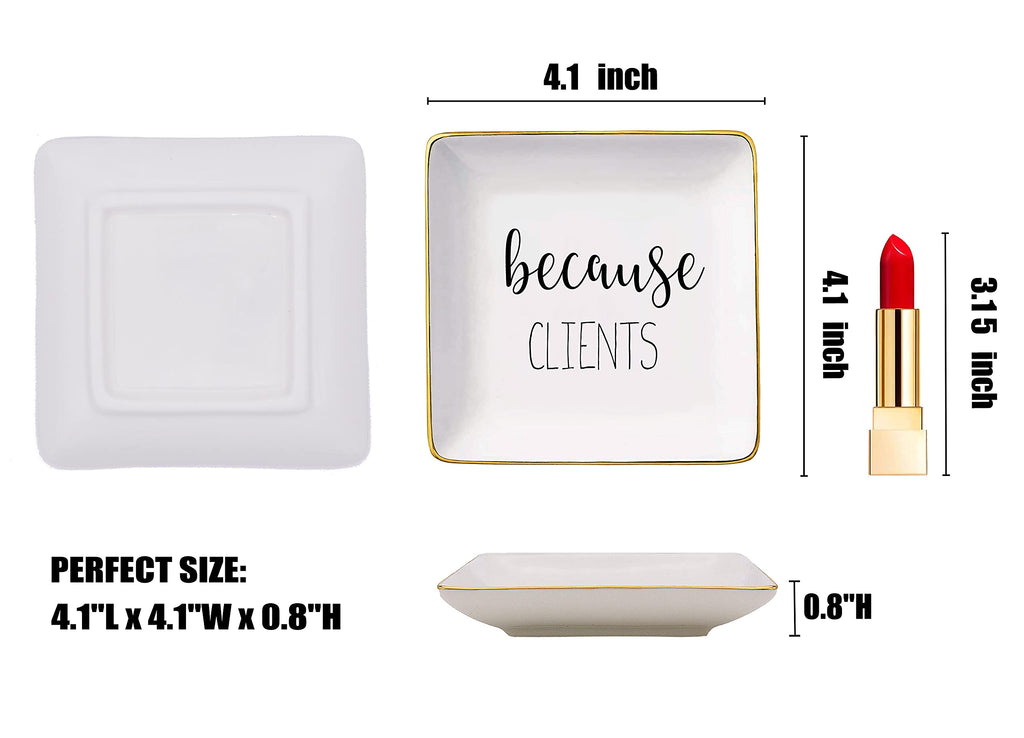 Topthink Because Clients - Unique Gift Idea for Hairdresser,Makeup Artist,Nail Tech,Lawyer, Realtor,Real Estate Agents - Christm