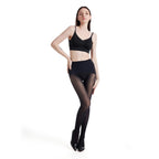 Frola Oil Shiny Stockings Pantyhose 360Seamless Crotch High Waist Smooth Tights for Women(Medium,1Pair Black)