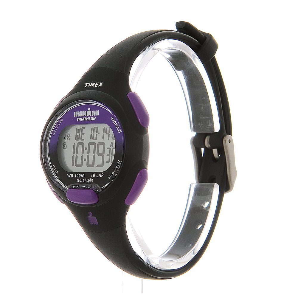 Timex Women's Ironman Triathlon Essential 10 34mm Watch - Black & Purple Case with Black Resin Strap