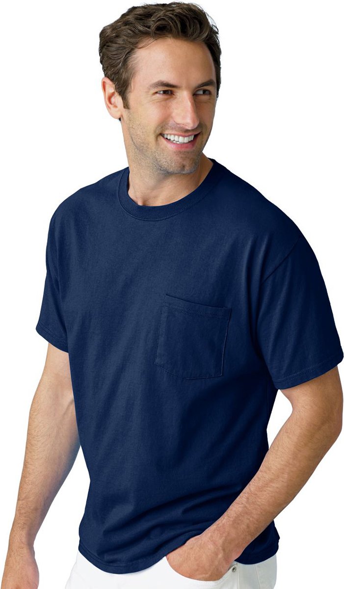 Mens Authentic-T Pocket T-Shirt - ASH - S(D0102H7KWHJ)