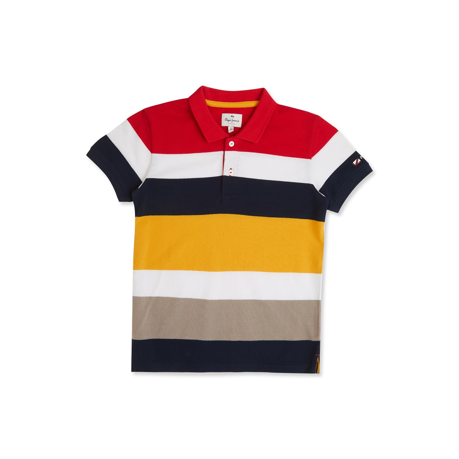 Pepe Jeans BoyS Striped Regular Fit T-Shirt (Pb540966_Red_Multi