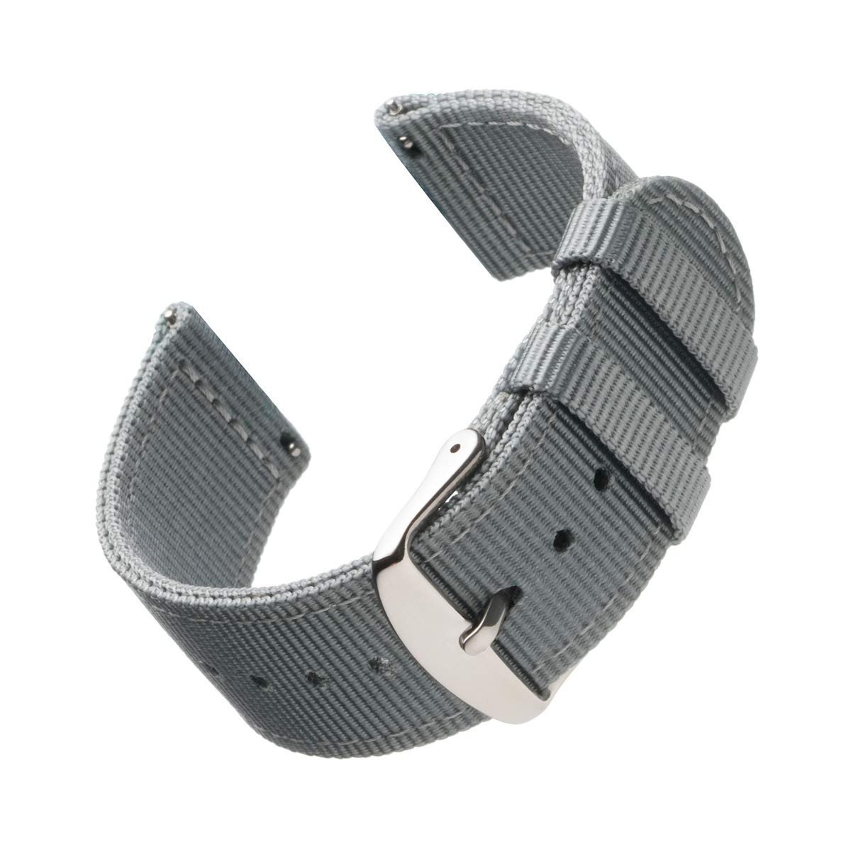 Archer Watch Straps - Premium Nylon Quick Release Replacement Watch Bands for Men and Women, Watches and Smartwatches (Gray, 22m