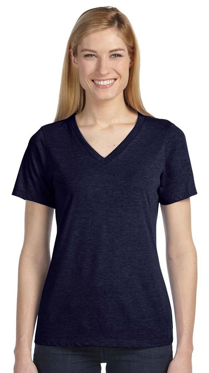 Ladies Relaxed Jersey V-Neck T-Shirt - BERRY - S(D0102H782QT)