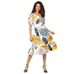 Campus Sutra Women Graphic Printed Relaxed Fit Casual Dresses(Sur22_Cswssdr254_S) Multicolour