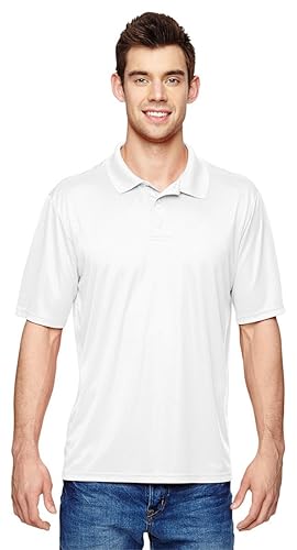 Mens 4 oz cool Dri with Fresh IQ Polo - BLAcK - S(D0102H2HRQ7)