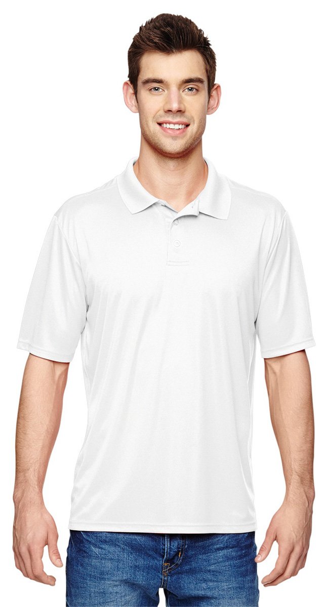 Mens 4 oz cool Dri with Fresh IQ Polo - BLAcK - S(D0102H2HRQ7)