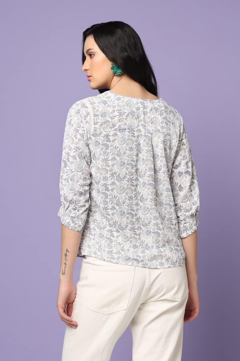 Leriya Fashion Tops For Women || Rayon Floral Printed Western Tops For Women || Casual Tops For Women || Front Plated Tops || Id