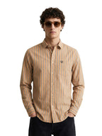 The Indian Garage Co Mens Slim Fit Striped Cutaway Collar Long Sleeves Shirt