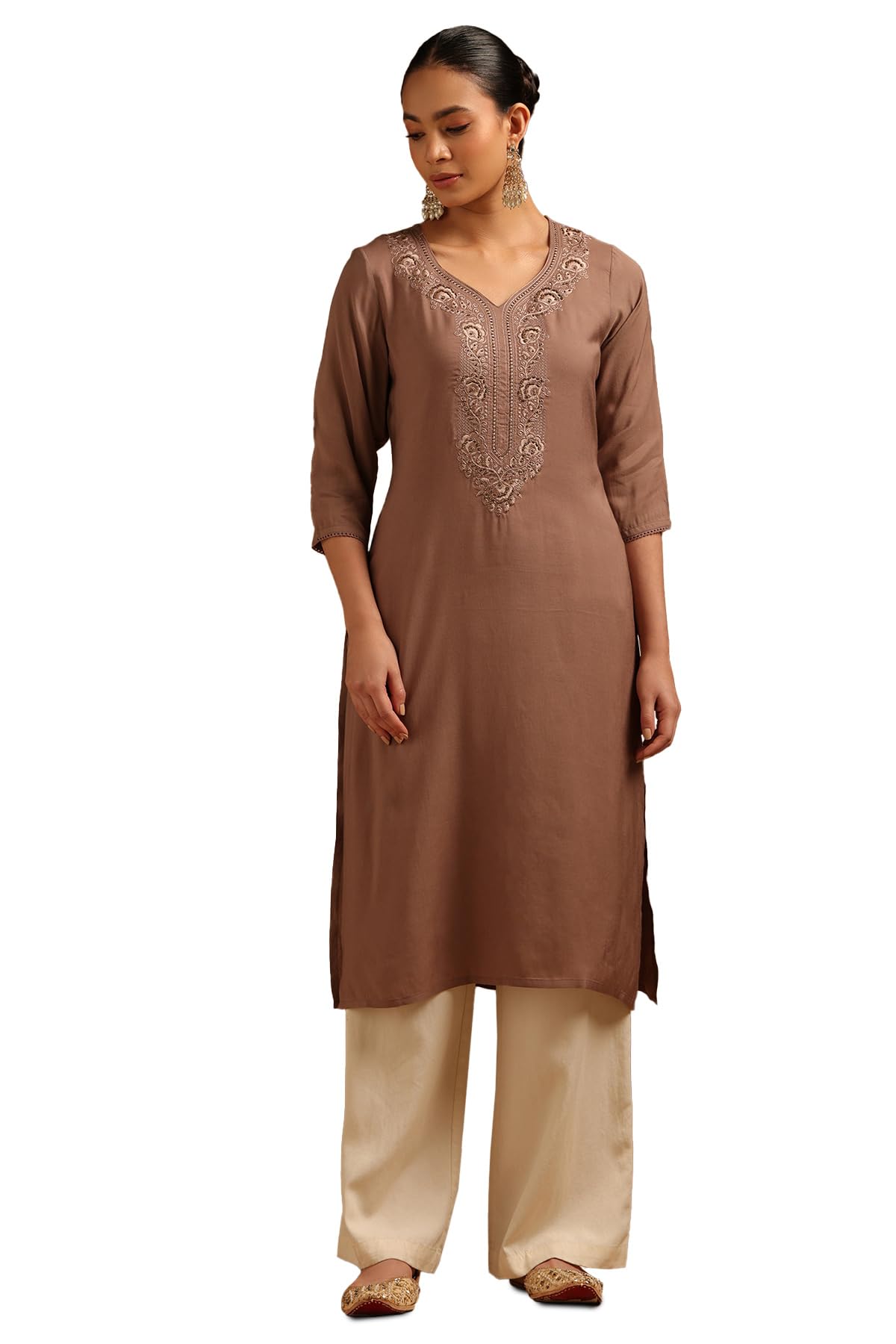 Soch Women Muslin Embroidered Kurta
