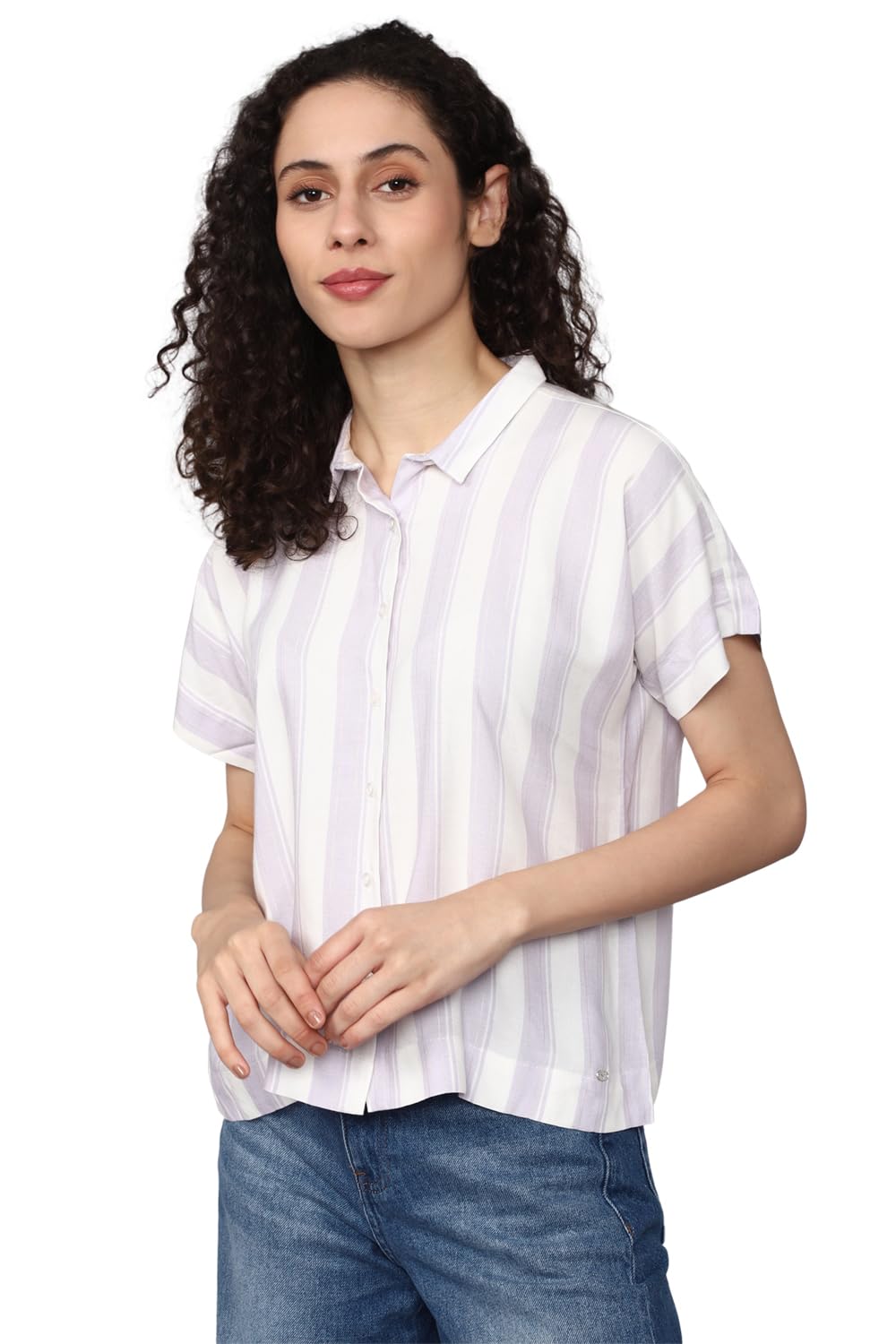 Allen Solly Women Short Sleeve Button-Down Shirt