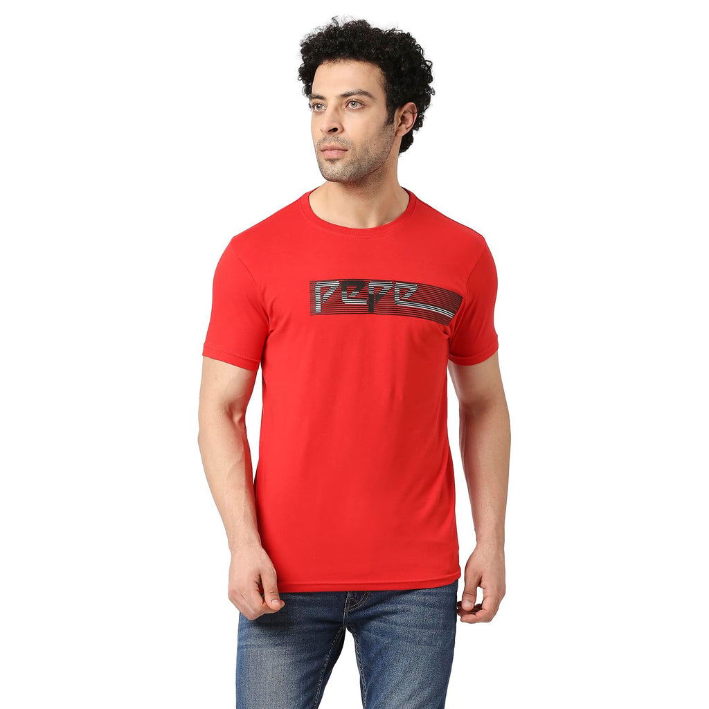 Pepe Jeans Kenoua Graphic Printed Tee, Red, Xxl