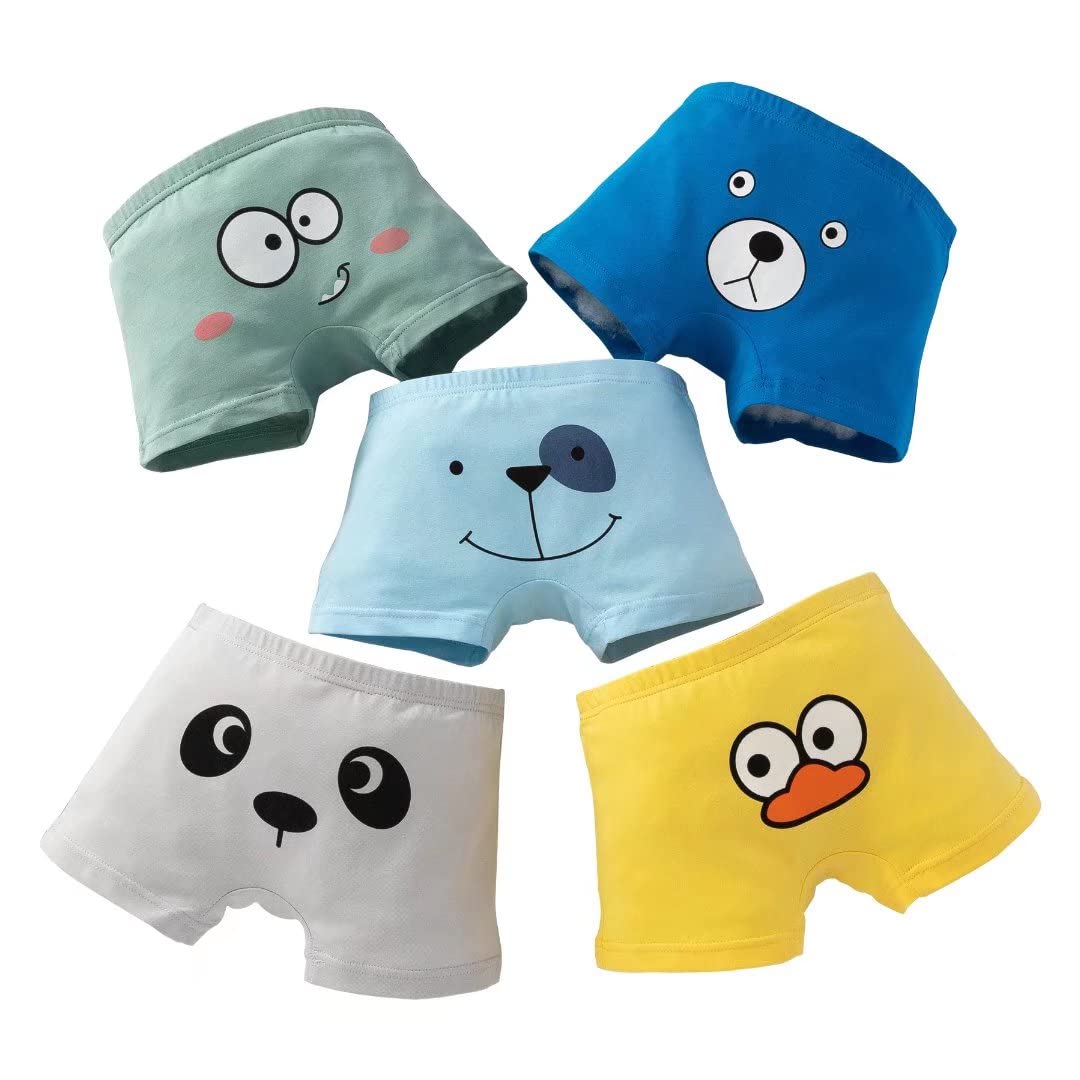 Core Pretty Toddler Boys Boxer Briefs Cotton Underwear Kids Underpants Size 3-4 Years (Pack of 5) (US, Age, 3 Years, 4 Years, An
