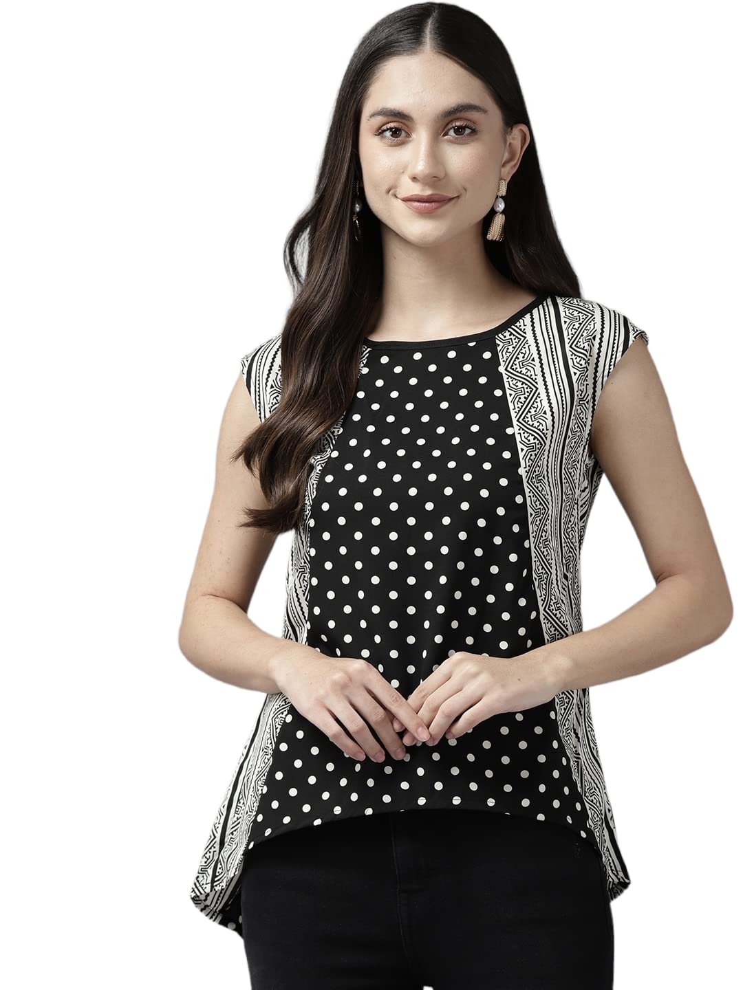 Aarika Womens Regular Fit Shirt (TP-W-M-12059_Black XXL)